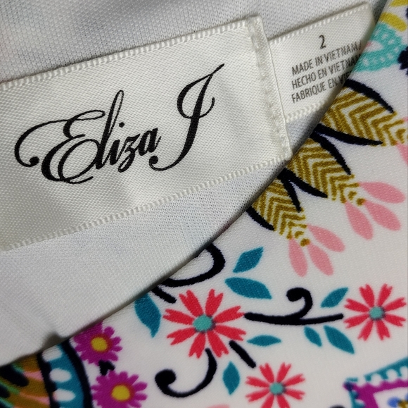 Eliza J Dress Womens Size 2 Paisley Print Jersey Shift NWT - Picture 7 of 12